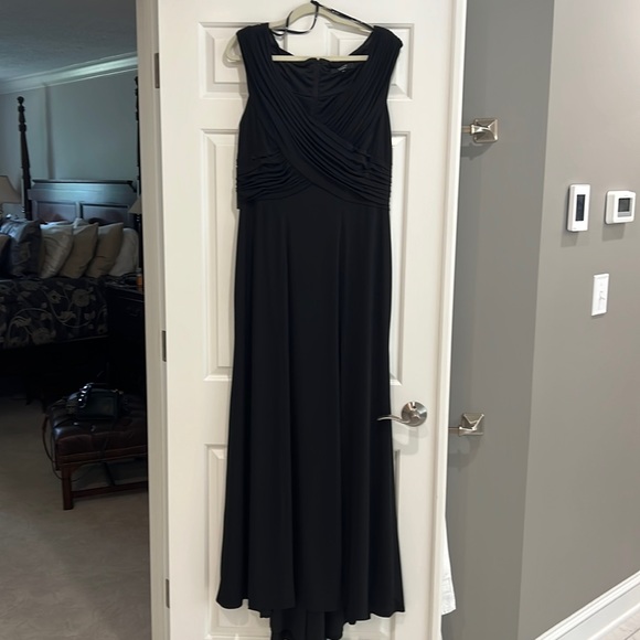 Saks Evening Long Black Dress XL - Picture 1 of 6